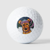 Airedale Terriers Golfball (Vorderseite)