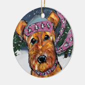 Airedale Terriers Keramik Ornament (Links)