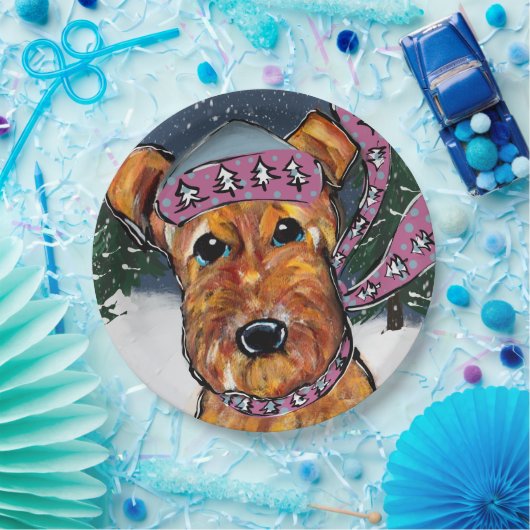 Airedale Terriers Pappteller (Party)