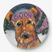 Airedale Terriers Pappteller (Vorderseite)