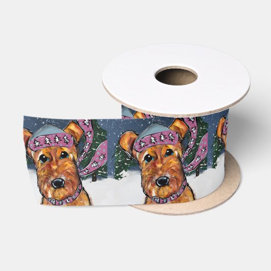 Airedale Terriers Satinband (Spule)