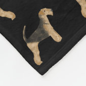 Airedale Throw-Blanka Fleecedecke (Ecke)