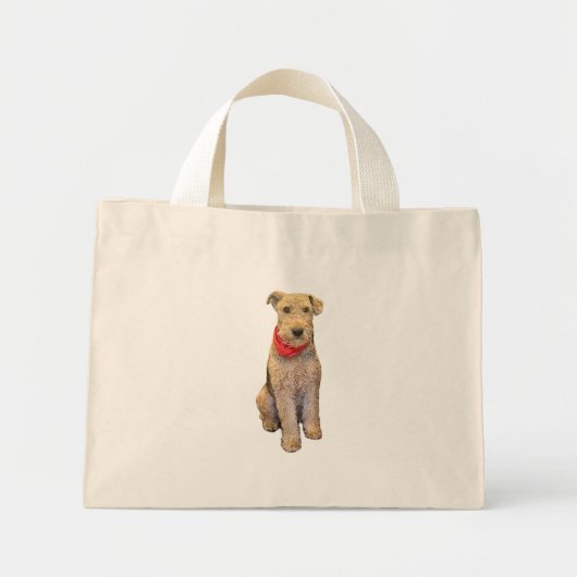 Airedale Tote Bag Mini Stoffbeutel (Vorne)
