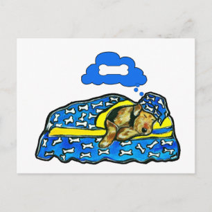 Airedale Träume Postkarte