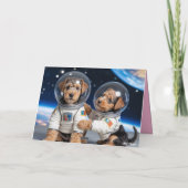 Airedale Valentine Card Feiertagskarte (Rückseite)