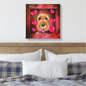 Airedale Valentine Leinwanddruck (Insitu (Schlafzimmer))