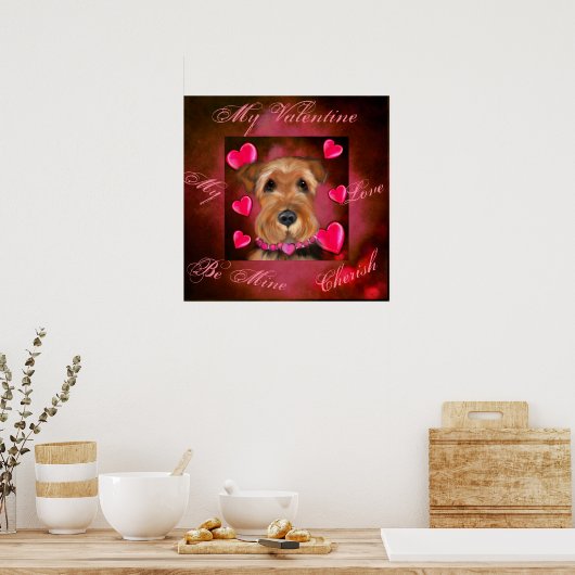 Airedale Valentine Poster (Küche)