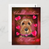 Airedale Valentine Postkarte (Vorne/Hinten)