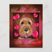 Airedale Valentine Postkarte (Vorderseite)