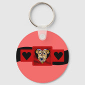 Airedale Valentine Schlüsselanhänger (Vorderseite)