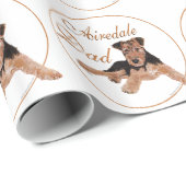 Airedale Vater Geschenkpapier (Rolleneckpunkt)