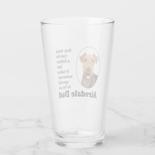 Airedale Vater Glass Tumbler (Rückseite)
