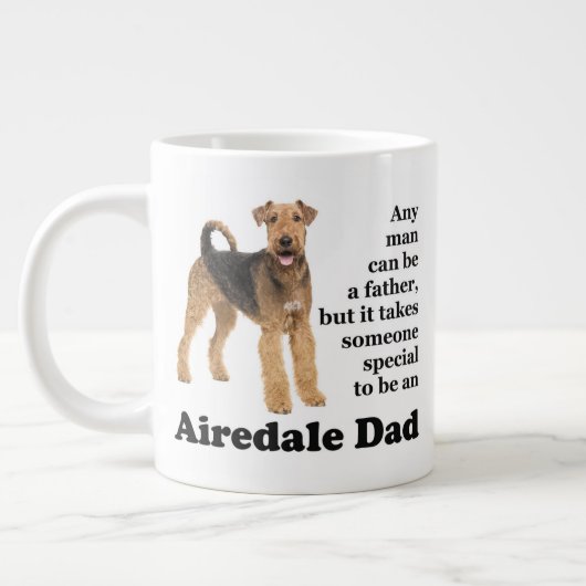 Airedale Vater Jumbo Tasse (Links)