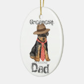 Airedale Vater Keramik Ornament (Links)