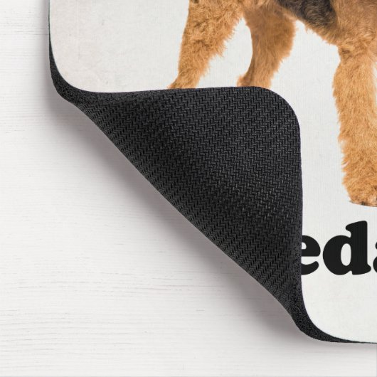 Airedale Vater Mousepad (Ecke)