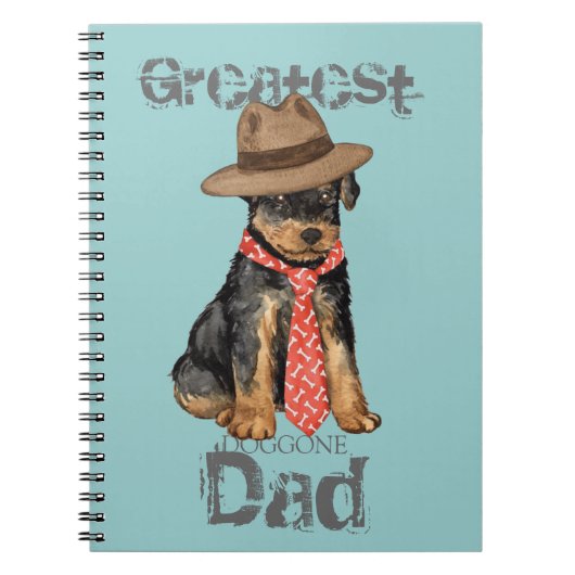 Airedale Vater Notizblock (Vorderseite)