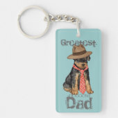 Airedale Vater Schlüsselanhänger (Vorderseite)