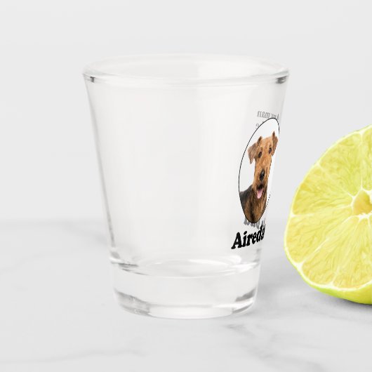 Airedale Vater Shotglas Schnapsglas (Links)