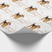 Airedale Vater-Tag Geschenkpapier (Ecke)