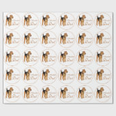 Airedale Vater-Tag Geschenkpapier (Flach)