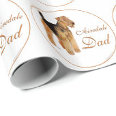 Airedale Vater-Tag Geschenkpapier (Rolleneckpunkt)