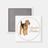 Airedale Vater-Tag Magnet (Vorderseite/Rückseite)