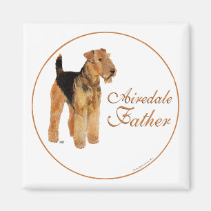 Airedale Vater-Tag Magnet