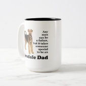 Airedale Vater Tasse (Vorderseite Links)
