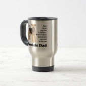 Airedale Vater Travel Mug Reisebecher (Vorderseite Links)