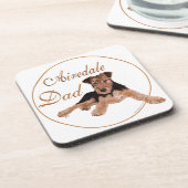 Airedale Vater Untersetzer (Linke Seite)