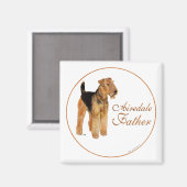 Airedale Vatertag Magnet (Vorderseite/Rückseite)