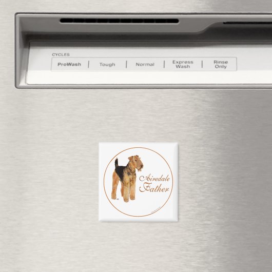 Airedale Vatertag Magnet (In Situ (Geschirrspüler))