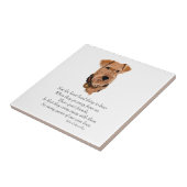 Airedale, Walisisch, Lakeland Terrier Keepake Fliese (Seite)