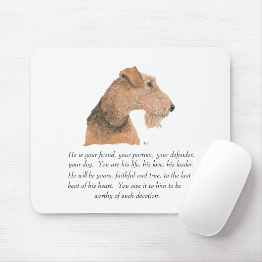 Airedale, Walisisch, Lakeland Terrier Keepake Mousepad (Mit Mouse)