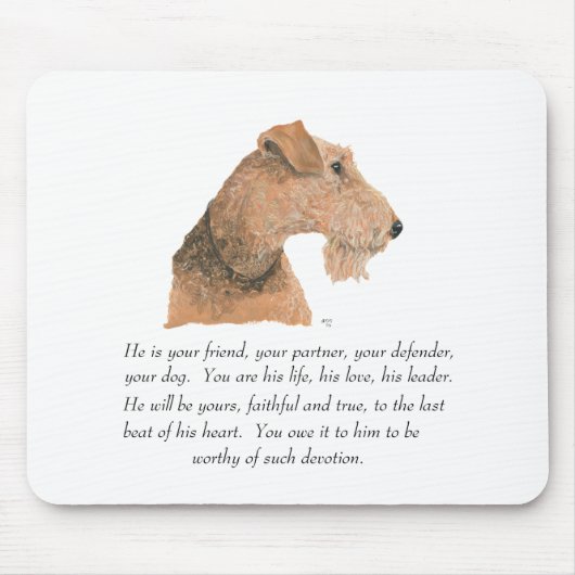 Airedale, Walisisch, Lakeland Terrier Keepake Mousepad (Vorne)