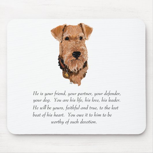 Airedale, Walisisch, Lakeland Terrier Keepake Mousepad (Vorne)