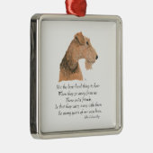 Airedale, Walisisch, Lakeland Terrier Keepake Ornament Aus Metall (Rechts)