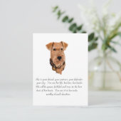 Airedale, Walisisch, Lakeland Terrier Keepake Postkarte (Stehend Vorderseite)