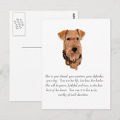 Airedale, Walisisch, Lakeland Terrier Keepake Postkarte (Vorne/Hinten)