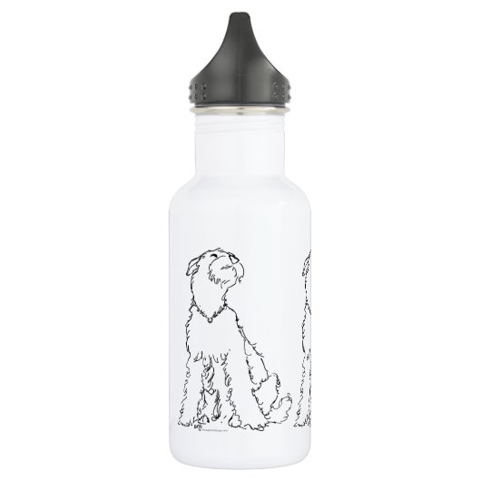 Airedale, Walisisch oder Lakeland Terrier Happy Edelstahlflasche (Links)