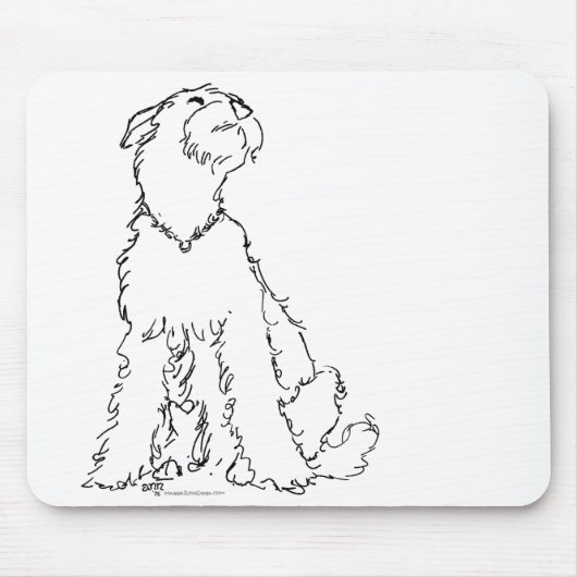 Airedale, Walisisch oder Lakeland Terrier Happy Mousepad (Vorne)