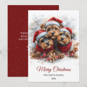 Airedale Watercolor Weihnachten (Vorne/Hinten)