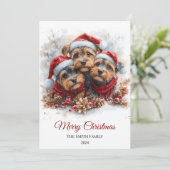 Airedale Watercolor Weihnachten (Stehend Vorderseite)