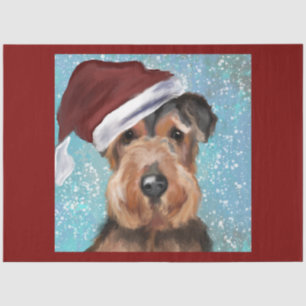 AIREDALE WEIHNACHTEN SEIDENPAPIER