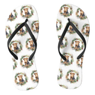 Airedale Weihnachtsfest Badesandalen