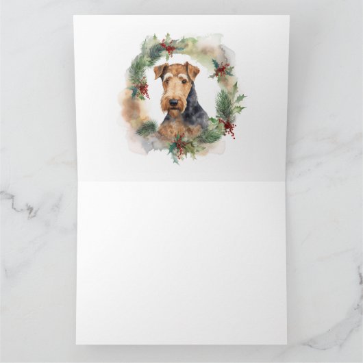 Airedale Weihnachtsfest Karte (Innenseite)