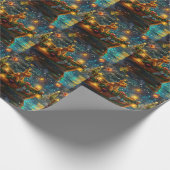 Airedale Weihnachtsfest Reise Geschenkpapier (Ecke)