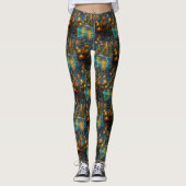 Airedale Weihnachtsfest Reise Leggings (Vorderseite)