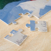 Airedale Weihnachtsfest Schneeszene Puzzle (Seite)