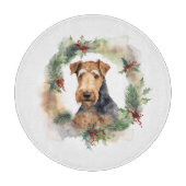 Airedale Weihnachtsfest Schneidebrett (Vorderseite)